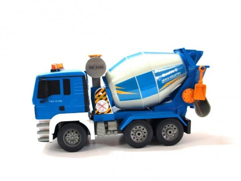 Betoniarka zdalnie sterowana NIEBIESKA 1:20 (dźwięki i światła)