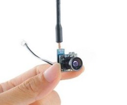 Kamera Mini FPV z VTX 5.8GHz 48CH (antena Brass, 25mW, 600TVL, 5V, FOV120)