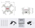 Mini dron MJX X905C + SD 4GB (Kamera 0.3MP, 2.4GHz, żyroskop, akrobacje, 5.2cm) - Biały