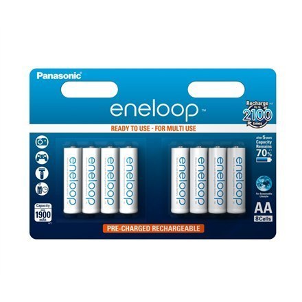 Panasonic eneloop AA/HR6, 1900 mAh, Rechargeable Batteries Ni-MH, 8 pc(s)