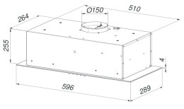Okap kominowy MAAN Ares 60 cm | Soft Touch | LED | czarny