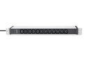 Listwa zasilająca PDU 19" Rack, 12x gniazdo C13 16A/230 V, 2.0m, 1x wtyk unischuko, 16A, aluminiowa