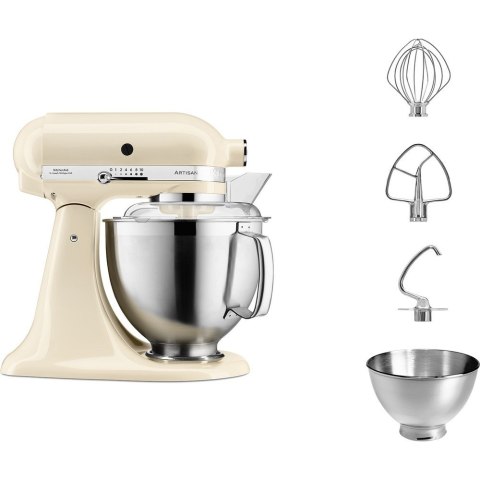 Maszyna kuchenna Kitchenaid 5KSM185PSEAC 4,8l, kremowa