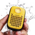 Głośnik przenośny z latarką magnesem klipsem Bluetooth IP67 - żółty