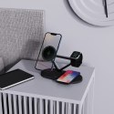 Ładowarka bezprzewodowa 3w1 ze stojakiem do urządzeń Apple - czarna
