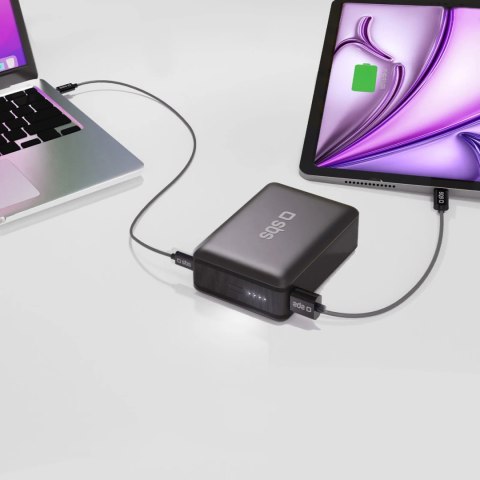 Powerbank 20000mAh do laptopa tabletu smartfona PD AFC USB-C USB-A 65W - czarny