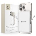 Powerbank magnetyczny PB31 10000mAh 15W MagSafe z kablami USB-C iPhone Lightning - biały