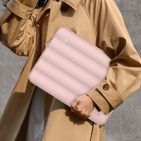 Torba pokrowiec Puffy na laptop tablet 13-14'' + etui na akcesoria - różowy
