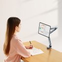Uchwyt magnetyczny biurkowy 360 składany na telefon tablet - szary