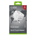 Adapter sieciowy podróżny IT Włochy - biały