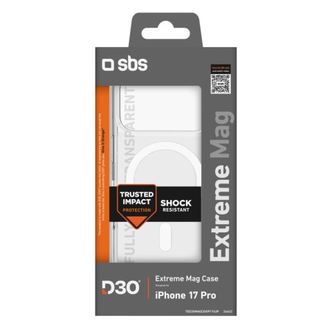 Etui na iPhone 17 Pro z technologią D3O Extreme Mag - przezroczyste
