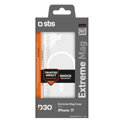 Etui na iPhone 17 z technologią D3O Extreme Mag - przezroczyste