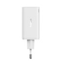 Ładowarka sieciowa USB-C USB-A GaN6 Pro 100W z kablem USB-C 1m - biała