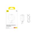 Ładowarka sieciowa USB-C USB-A GaN6 Pro 100W z kablem USB-C 1m - biała