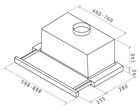 Okap ELICA ELITE 14 LUX GRIX/A/60 - PRF0037989B