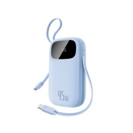 Powerbank 20000mAh 45W z wyświetlaczem kablem EnerFill FC21 Qpow 3 Ultra - niebieski