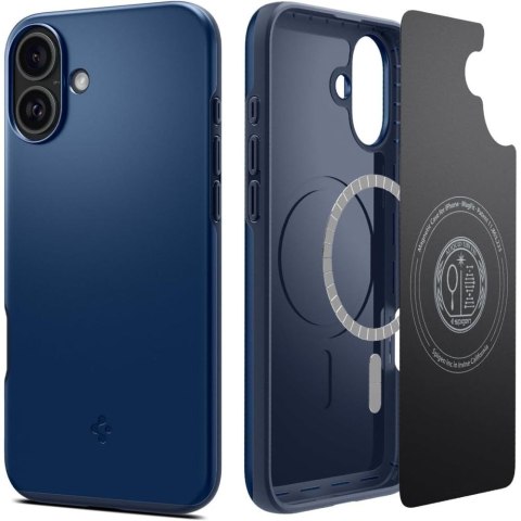 Etui ochronne na iPhone 16 Thin Fit Magsafe - niebieskie