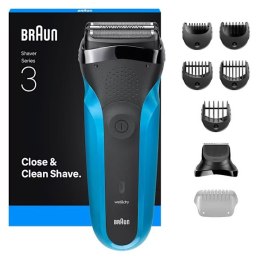 Golarka elektryczna Braun Series 3 Electric Shaver, Wet & Dry, 310BT - Blue