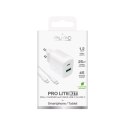 Ładowarka sieciowa USB-A USB-C z kablem USB-C 25W 1.2m - biała