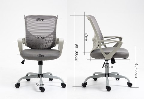 Activejet Fotel biurowy YK507 szary