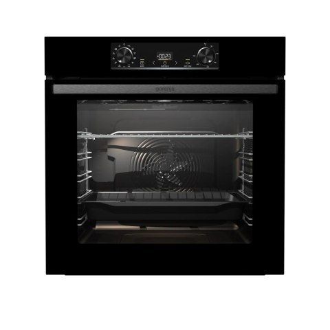 Piekarnik elektryczny Gorenje BO6737E02BG 77 l | termoobieg | grill | czyszczenie parowe | czarny