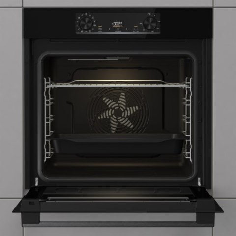 Piekarnik elektryczny Gorenje BO6737E02BG 77 l | termoobieg | grill | czyszczenie parowe | czarny