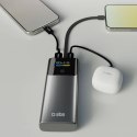 Powerbank z wyświetlaczem 10000mAh PD 20W LCD kablem USB-C - szary