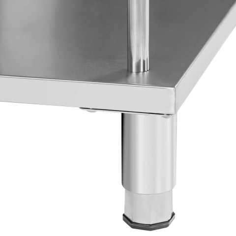 Stół blat barowy roboczy gastronomiczny z rantem 4 półki STAL 250 x 30 x 105 cm