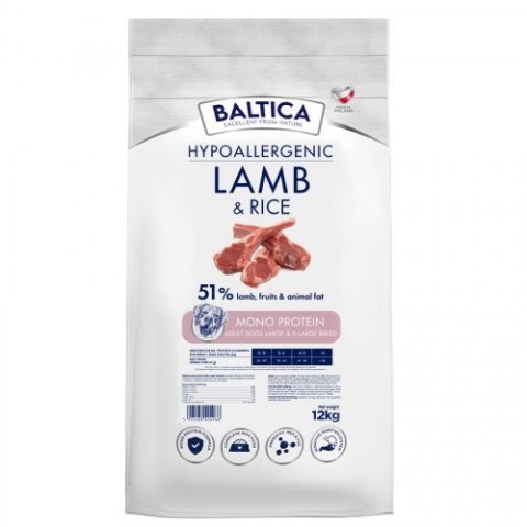 BALTICA NUTRACEUTIC Hypoallergenic Lamb & Rice L / XL 12kg