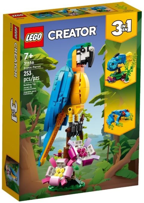 LEGO Creator 3w1 31136 - Egzotyczna papuga