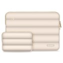 Torba pokrowiec Puffy na laptop tablet 13-14'' + etui na akcesoria - beżowy