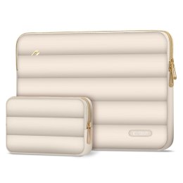Torba pokrowiec Puffy na laptop tablet 13-14'' + etui na akcesoria - beżowy