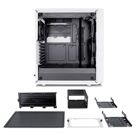 Fractal Design | Meshify C White - TG | FD-CA-MESH-C-WT-TGC | Okno boczne | Biały | ATX | Zasilacz w zestawie Nie | ATX
