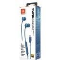 Słuchawki dokanałowe przewodowe JBL Tune 310C USB-C - niebieskie
