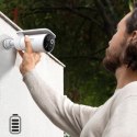 Zestaw do monitoringu zewnętrzny solarny 2 kamery 3K 8x 16GB - biały