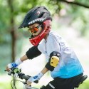 Kask rowerowy dziecięcy z odpinaną szczęką rozmiar M 54-58cm - czarny rekin