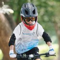 Kask rowerowy dziecięcy z odpinaną szczęką rozmiar M 54-58cm - czarny rekin
