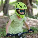 Kask rowerowy dziecięcy z odpinaną szczęką rozmiar S 48-52cm - zielony rekin
