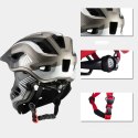 Kask rowerowy dziecięcy z odpinaną szczęką rozmiar S - szary