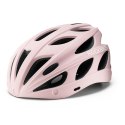 Kask rowerowy z odpinaną szybką daszkiem filtrem UV - różowy