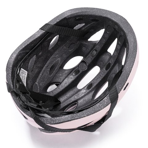 Kask rowerowy z odpinaną szybką daszkiem filtrem UV - różowy