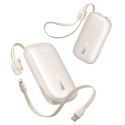 Powerbank 10000mAh 22.5W z kablem smyczą EnerFill FC21 Qpow 3 Ultra - beżowy