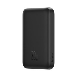Powerbank indukcyjny 6000mAh 20W z kablem USB-C Magnetic Mini Air - czarny