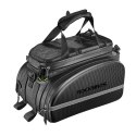 Torba rowerowa z rozkładanymi kieszeniami na bagażnik 35 l - czarna