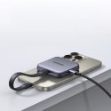 Czytnik kart pamięci z ładowarką magnetyczny 3w1 100W PD - szary