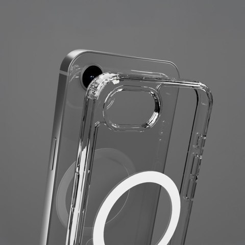 Etui ochronne case do iPhone 16e Extreme Mag D3O MagSafe - przezroczyste