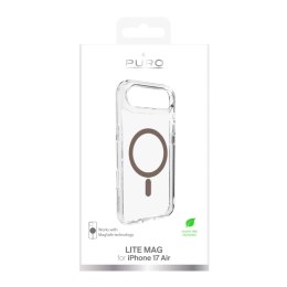 Etui plecki case na iPhone 17 Air TPU PC Lite Mag MagSafe - przezroczyste brązowy pierścień