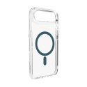 Etui plecki case na iPhone 17 Air TPU PC Lite Mag MagSafe - przezroczyste turkusowy pierścień
