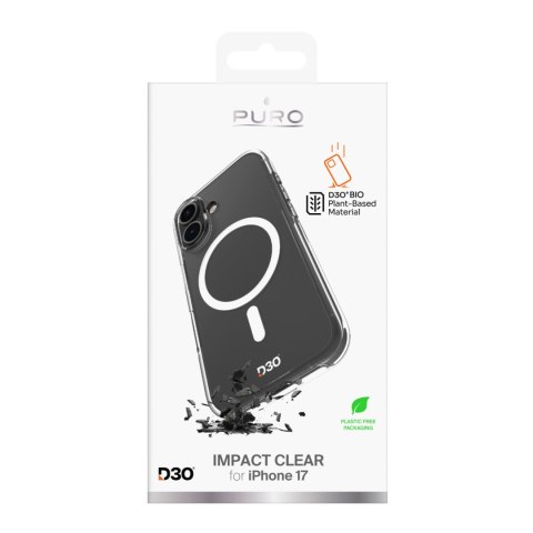 Etui pokrowiec na iPhone 17 TPU PC Impact Clear D3O MagSafe - przezroczyste