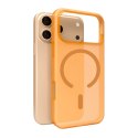 Etui silikonowe na iPhone 17 Pro Daylight Magsafe - półprzezroczyste pomarańczowe